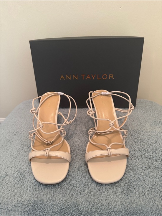 Ann Taylor Shoes - Ann Taylor Beige Lace-Up Strappy Sandals